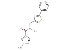 N,1-dimethyl-N-[(2-phenyl-1,3-thiazol-4-yl)methyl]-1H-pyrazole-3-carboxamide