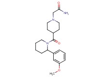 2-(4-{[2-(3-methoxyphenyl)-1-piperidinyl]carbonyl}-1-piperidinyl)acetamide