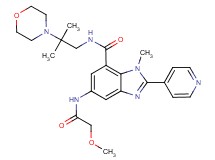 5-[(methoxyacetyl)amino]-1-methyl-N-[2-methyl-2-(4-morpholinyl)propyl]-2-(4-pyridinyl)-1H-benzimidazole-7-carboxamide