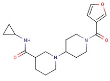 N-cyclopropyl-1'-(3-furoyl)-1,4'-bipiperidine-3-carboxamide