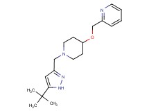 2-[({1-[(5-tert-butyl-1H-pyrazol-3-yl)methyl]piperidin-4-yl}oxy)methyl]pyridine