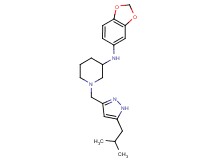 N-1,3-benzodioxol-5-yl-1-[(5-isobutyl-1H-pyrazol-3-yl)methyl]-3-piperidinamine