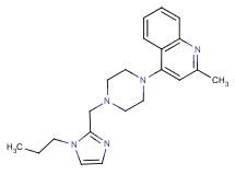 2-methyl-4-{4-[(1-propyl-1H-imidazol-2-yl)methyl]piperazin-1-yl}quinoline