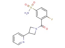 4-fluoro-3-{[3-(2-pyridinyl)-1-azetidinyl]carbonyl}benzenesulfonamide