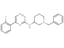 N-(1-benzyl-3-piperidinyl)-5-(2-fluorophenyl)-1,2,4-triazin-3-amine
