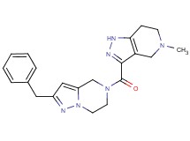 3-[(2-benzyl-6,7-dihydropyrazolo[1,5-a]pyrazin-5(4H)-yl)carbonyl]-5-methyl-4,5,6,7-tetrahydro-1H-pyrazolo[4,3-c]pyridine