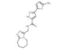 3-(5-methyl-2-furyl)-N-(6,7,8,9-tetrahydro-5H-[1,2,4]triazolo[4,3-a]azepin-3-ylmethyl)-1H-pyrazole-5-carboxamide