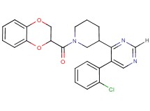 5-(2-chlorophenyl)-4-[1-(2,3-dihydro-1,4-benzodioxin-2-ylcarbonyl)-3-piperidinyl]pyrimidine