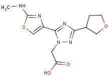 [5-[2-(methylamino)-1,3-thiazol-4-yl]-3-(tetrahydrofuran-3-yl)-1H-1,2,4-triazol-1-yl]acetic acid