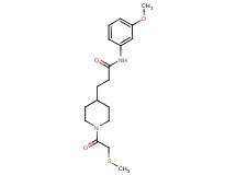 N-(3-methoxyphenyl)-3-{1-[(methylthio)acetyl]-4-piperidinyl}propanamide