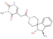 5-{2-[(2R*,3R*)-3-amino-2-hydroxy-2,3-dihydro-1'H-spiro[indene-1,4'-piperidin]-1'-yl]-2-oxoethyl}-3-methyl-2,4(1H,3H)-pyrimidinedione