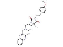 3-[2-(4-methoxyphenyl)ethyl]-5-methyl-5-{1-[(3-methyl-2-quinoxalinyl)methyl]-4-piperidinyl}-2,4-imidazolidinedione