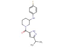 N-(4-fluorophenyl)-1-[(3-isopropyl-1H-pyrazol-5-yl)carbonyl]-3-piperidinamine