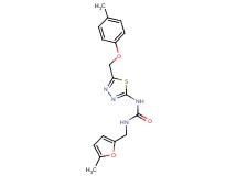 N-[(5-methyl-2-furyl)methyl]-N'-{5-[(4-methylphenoxy)methyl]-1,3,4-thiadiazol-2-yl}urea