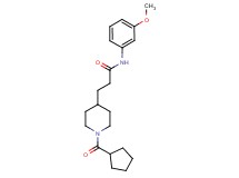 3-[1-(cyclopentylcarbonyl)-4-piperidinyl]-N-(3-methoxyphenyl)propanamide