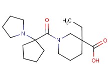3-ethyl-1-{[1-(1-pyrrolidinyl)cyclopentyl]carbonyl}-3-piperidinecarboxylic acid