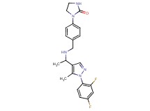 1-{4-[({1-[1-(2,4-difluorophenyl)-5-methyl-1H-pyrazol-4-yl]ethyl}amino)methyl]phenyl}-2-imidazolidinone