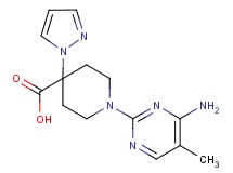 1-(4-amino-5-methylpyrimidin-2-yl)-4-(1H-pyrazol-1-yl)piperidine-4-carboxylic acid