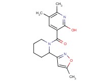 5,6-dimethyl-3-{[2-(5-methyl-3-isoxazolyl)-1-piperidinyl]carbonyl}-2-pyridinol