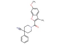 1-[(6-methoxy-3-methyl-1-benzofuran-2-yl)carbonyl]-4-phenyl-4-piperidinecarbonitrile