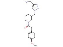 1-[1-({1-[(4-methoxyphenyl)acetyl]piperidin-3-yl}methyl)-1H-1,2,3-triazol-4-yl]methanamine