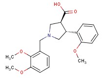 (3S*,4R*)-1-(2,3-dimethoxybenzyl)-4-(2-methoxyphenyl)pyrrolidine-3-carboxylic acid
