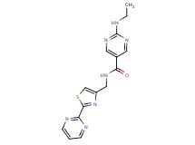 2-(ethylamino)-N-{[2-(2-pyrimidinyl)-1,3-thiazol-4-yl]methyl}-5-pyrimidinecarboxamide