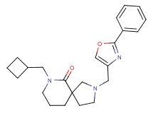 7-(cyclobutylmethyl)-2-[(2-phenyl-1,3-oxazol-4-yl)methyl]-2,7-diazaspiro[4.5]decan-6-one