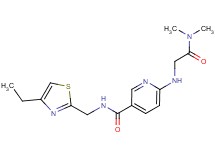 6-{[2-(dimethylamino)-2-oxoethyl]amino}-N-[(4-ethyl-1,3-thiazol-2-yl)methyl]nicotinamide
