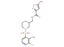 N-({1-[(3-chloro-2-methylphenyl)sulfonyl]-3-piperidinyl}methyl)-5-methyl-3-isoxazolecarboxamide