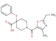 1-[(2-ethyl-4-methyl-1,3-oxazol-5-yl)carbonyl]-4-phenoxypiperidine-4-carboxylic acid