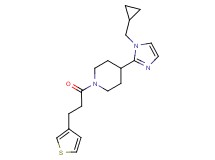 4-[1-(cyclopropylmethyl)-1H-imidazol-2-yl]-1-[3-(3-thienyl)propanoyl]piperidine