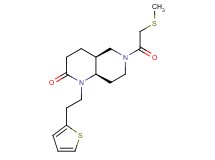 (4aS*,8aR*)-6-[(methylthio)acetyl]-1-[2-(2-thienyl)ethyl]octahydro-1,6-naphthyridin-2(1H)-one