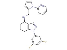 1-(3,5-difluorophenyl)-N-{[1-(2-pyridinyl)-1H-pyrrol-2-yl]methyl}-4,5,6,7-tetrahydro-1H-indazol-4-amine