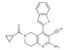 2-amino-4-(1-benzofuran-2-yl)-6-(cyclopropylcarbonyl)-5,6,7,8-tetrahydro-1,6-naphthyridine-3-carbonitrile