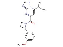 7-isopropyl-5-{[2-(3-methoxyphenyl)-1-azetidinyl]carbonyl}[1,2,4]triazolo[1,5-a]pyrimidine