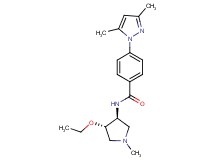 4-(3,5-dimethyl-1H-pyrazol-1-yl)-N-[(3S*,4S*)-4-ethoxy-1-methyl-3-pyrrolidinyl]benzamide