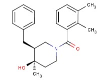 (3S*,4R*)-3-benzyl-1-(2,3-dimethylbenzoyl)-4-methyl-4-piperidinol