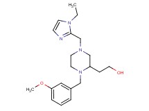 2-[4-[(1-ethyl-1H-imidazol-2-yl)methyl]-1-(3-methoxybenzyl)-2-piperazinyl]ethanol