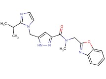 N-(1,3-benzoxazol-2-ylmethyl)-5-[(2-isopropyl-1H-imidazol-1-yl)methyl]-N-methyl-1H-pyrazole-3-carboxamide