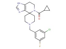 1'-(3-chloro-5-fluorobenzyl)-5-(cyclopropylcarbonyl)-1,5,6,7-tetrahydrospiro[imidazo[4,5-c]pyridine-4,4'-piperidine]