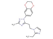 1-(2,3-dihydro-1,4-benzodioxin-6-yl)-5-[2-(2-ethyl-1H-imidazol-1-yl)ethyl]-3-methyl-1H-1,2,4-triazole