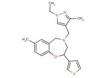 4-[(1-ethyl-3-methyl-1H-pyrazol-4-yl)methyl]-7-methyl-2-(3-thienyl)-2,3,4,5-tetrahydro-1,4-benzoxazepine