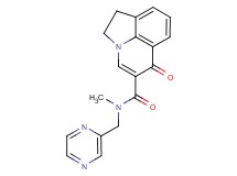 N-methyl-6-oxo-N-(pyrazin-2-ylmethyl)-1,2-dihydro-6H-pyrrolo[3,2,1-ij]quinoline-5-carboxamide