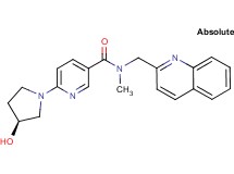 6-[(3S)-3-hydroxy-1-pyrrolidinyl]-N-methyl-N-(2-quinolinylmethyl)nicotinamide