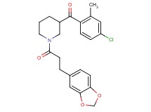 {1-[3-(1,3-benzodioxol-5-yl)propanoyl]-3-piperidinyl}(4-chloro-2-methylphenyl)methanone