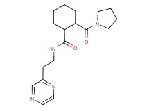 N-[2-(2-pyrazinyl)ethyl]-2-(1-pyrrolidinylcarbonyl)cyclohexanecarboxamide