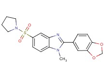 2-(1,3-benzodioxol-5-yl)-1-methyl-5-(pyrrolidin-1-ylsulfonyl)-1H-benzimidazole