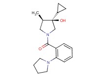 (3R*,4R*)-3-cyclopropyl-4-methyl-1-[2-(1-pyrrolidinyl)benzoyl]-3-pyrrolidinol