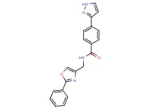 N-[(2-phenyl-1,3-oxazol-4-yl)methyl]-4-(1H-pyrazol-3-yl)benzamide